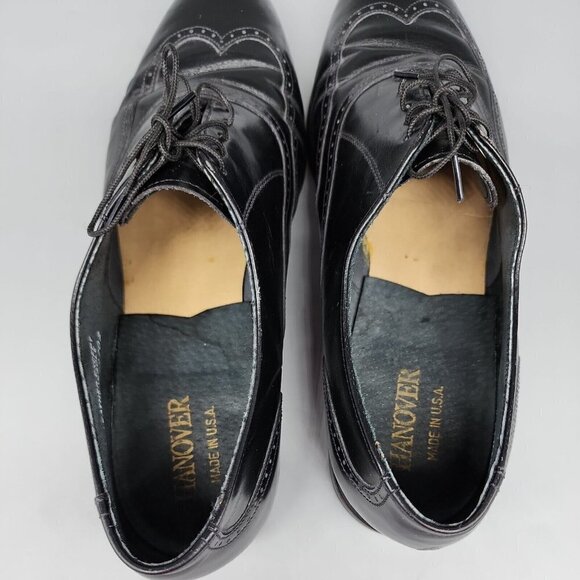 VTG Hanover Sheppard Signature Wingtip Black Leather Shoes Men’s 9.5 USA 5712 main image 8